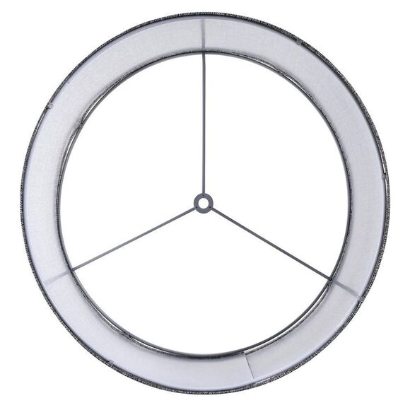 GO & So Gray Drum Lamp Shades Set of 2 Medium 13" Top x 13" Bottom x 10" High - Picture 5 of 9